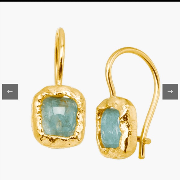 Mediterra Earrings, Gold-Plated Silver New - Picture 1 of 7
